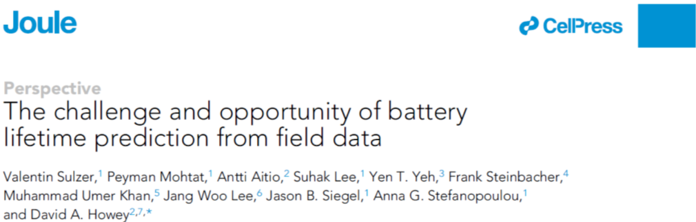 现场数据预测电池寿命的机遇和挑战